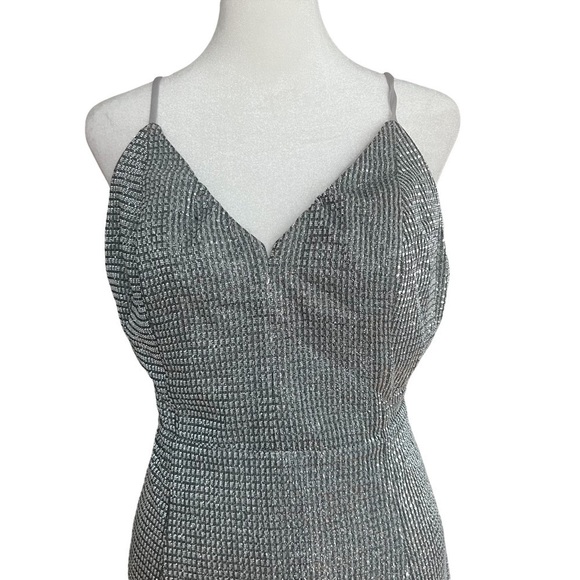 LULUS Spark in The Night Silver Sparkle Mini Dress - Picture 6 of 9